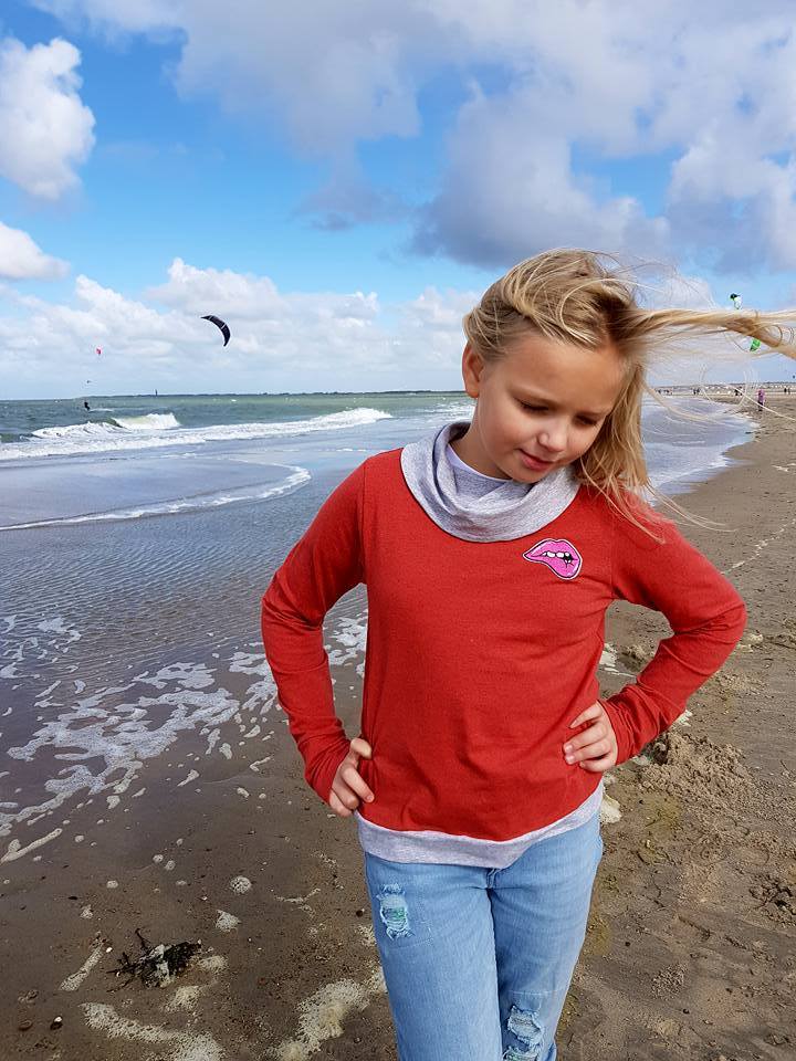 Designbeispiel: lillesol basics No.58 Shirt mit Kuschelkragen