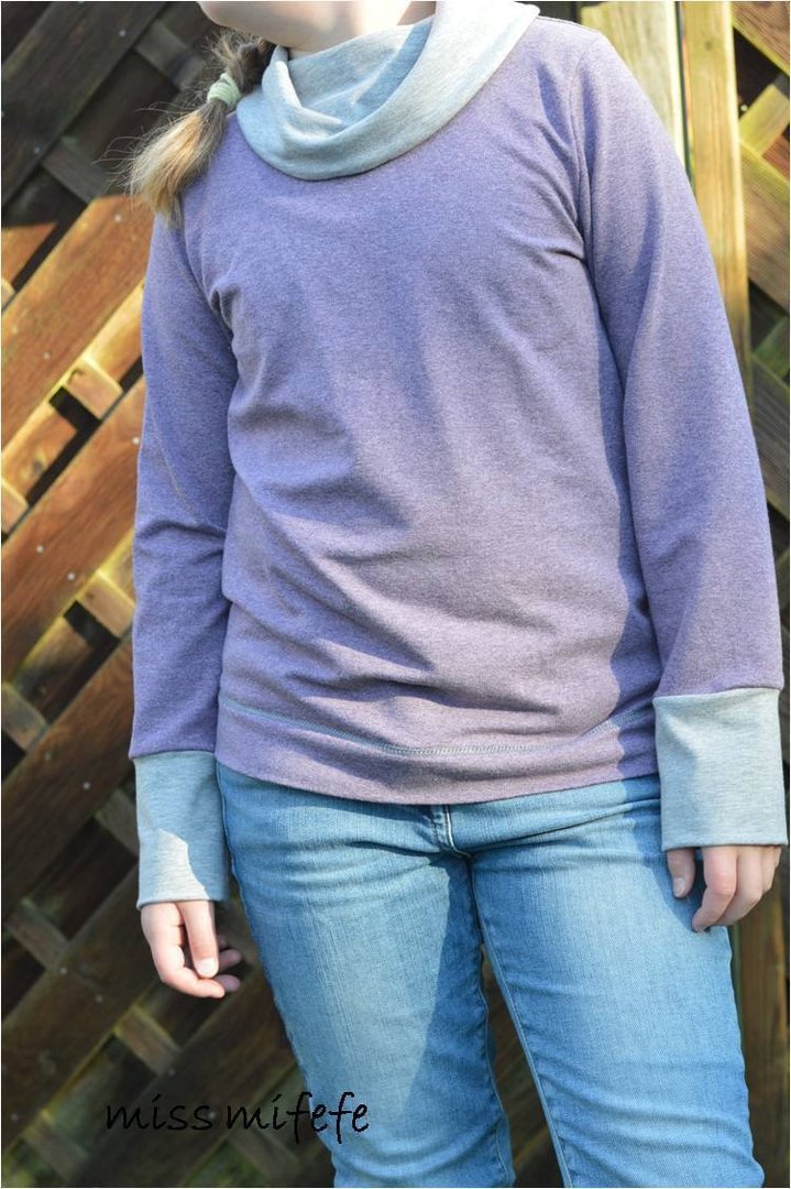Designbeispiel: lillesol basics No.58 Shirt mit Kuschelkragen