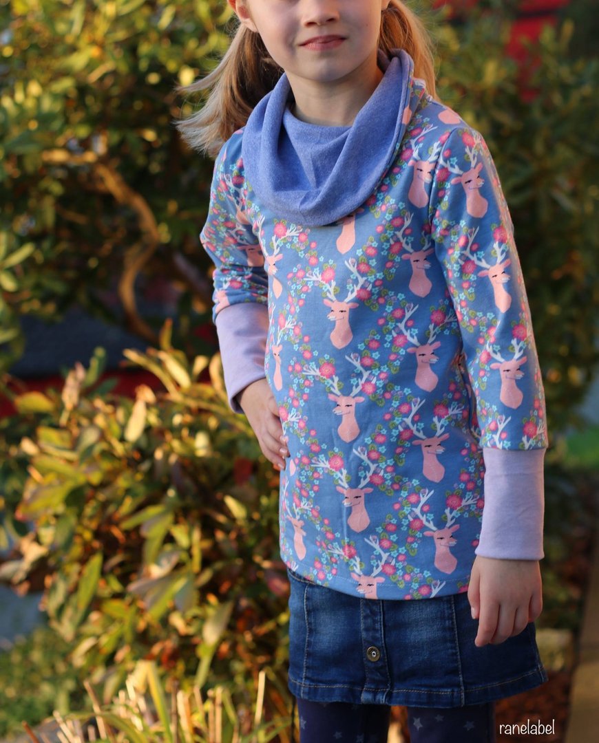 Designbeispiel: lillesol basics No.58 Shirt mit Kuschelkragen