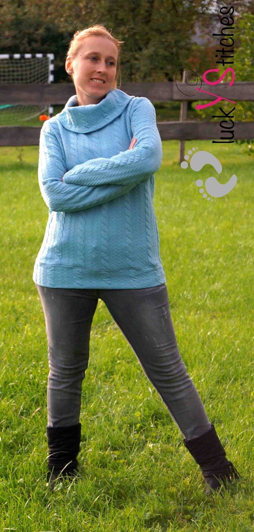 Designbeispiel: lillesol women No.32 Shirt mit Kuschelkragen