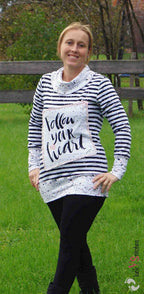 Designbeispiel: lillesol women No.32 Shirt mit Kuschelkragen