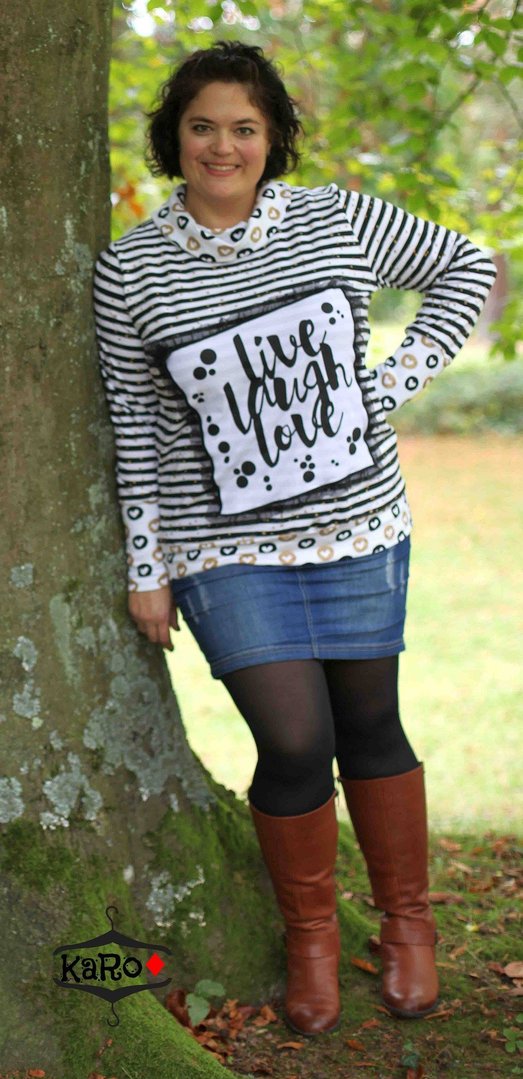Designbeispiel: lillesol women No.32 Shirt mit Kuschelkragen