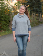Designbeispiel: lillesol women No.32 Shirt mit Kuschelkragen