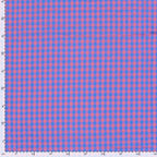 Baumwoll Seersucker Karos - pink/blau
