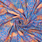 Viskose Blumenranken - blau *Videovorstellung*