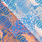Viskose Blumenranken - blau *Videovorstellung*