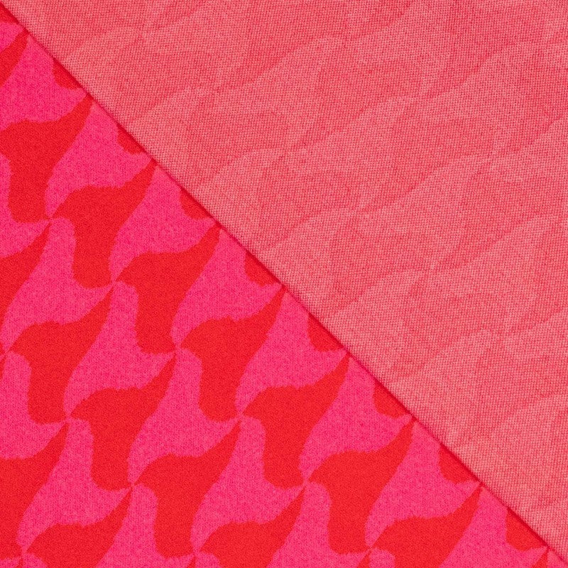 Jacquard Jersey "recycled" - pink/rot *Videovorstellung*