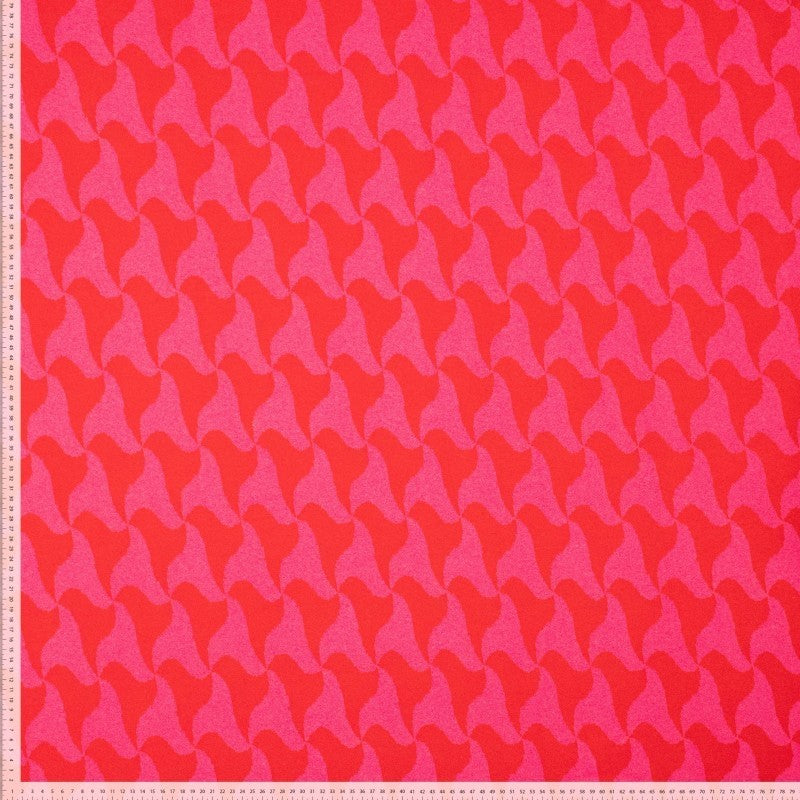 Jacquard Jersey "recycled" - pink/rot *Videovorstellung*