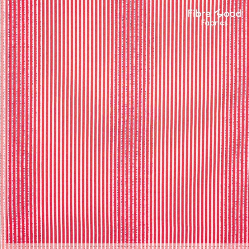 Baumwoll Popeline "Words" - rot/weiß Fibre Mood *Videovorstellung*