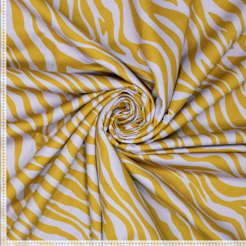 Sportstoff "Zebra" - senf/flieder