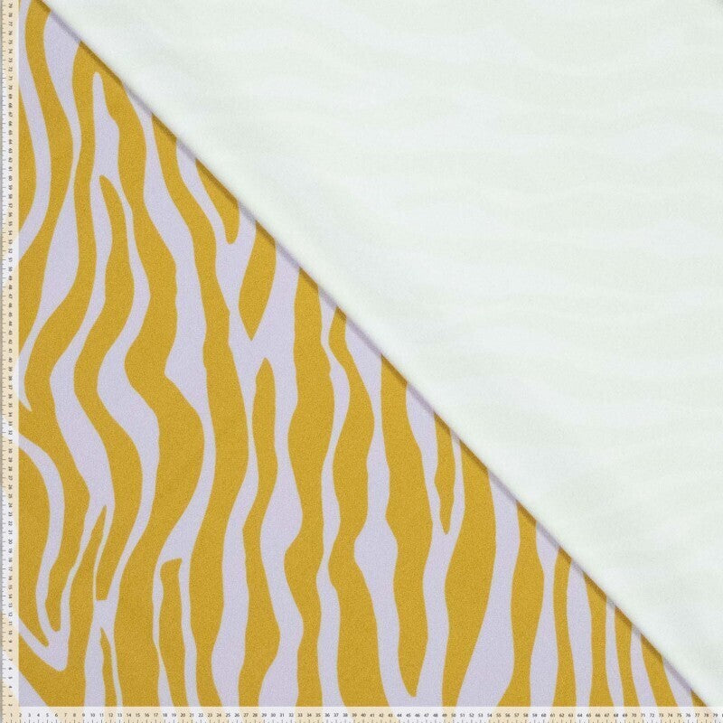 Sportstoff "Zebra" - senf/flieder