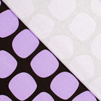 French Terry angeraut "Polka Dots" - braun/flieder *Videovorstellung*