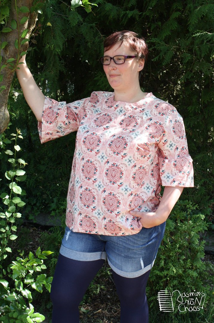 Ebook / Schnittmuster lillesol women No.35 Volant-Bluse * mit Video-Nähanleitung *