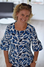 Ebook / Schnittmuster lillesol women No.35 Volant-Bluse * mit Video-Nähanleitung *