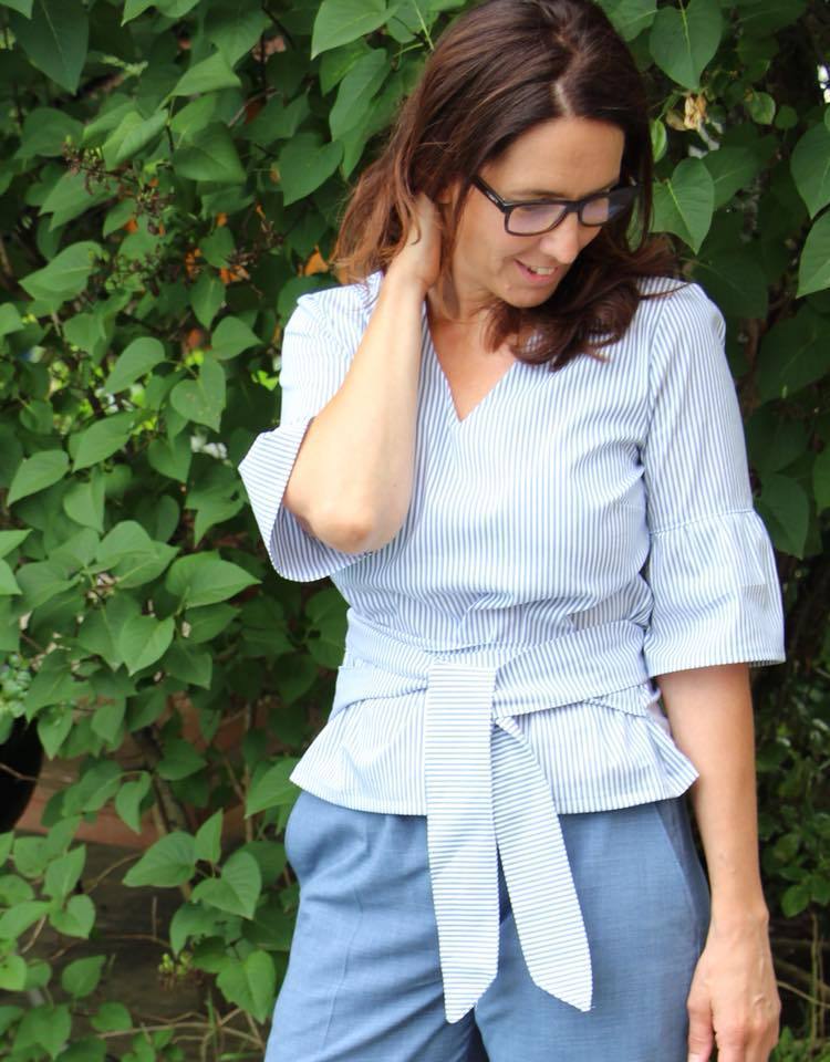 Designbeispiel: lillesol women No.35 Volant-Bluse