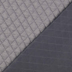 Jacquard Steppstoff Rauten dehnbar - grau *Videovorstellung*