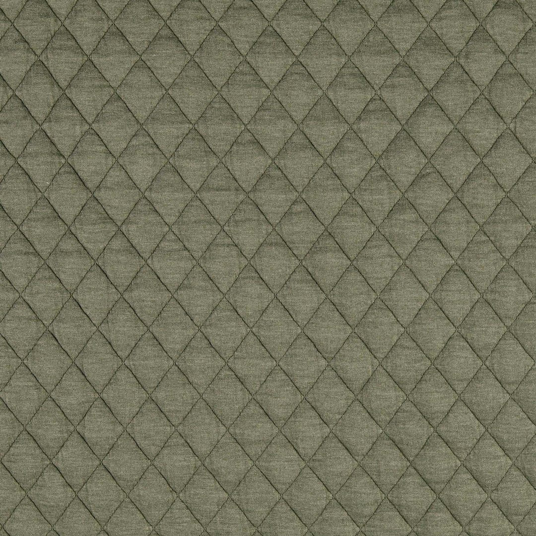 Jacquard Steppstoff Rauten dehnbar - oliv *Videovorstellung*