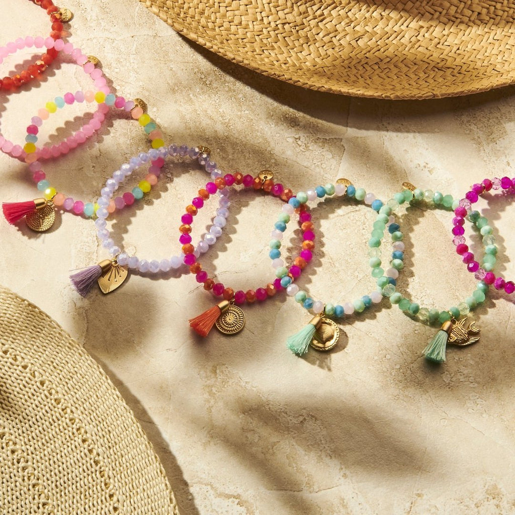 Armband mit Tassel - pink Boho Summer