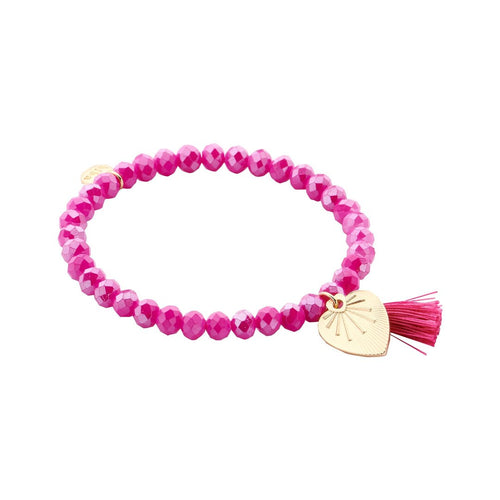 Armband mit Tassel - pink Boho Summer