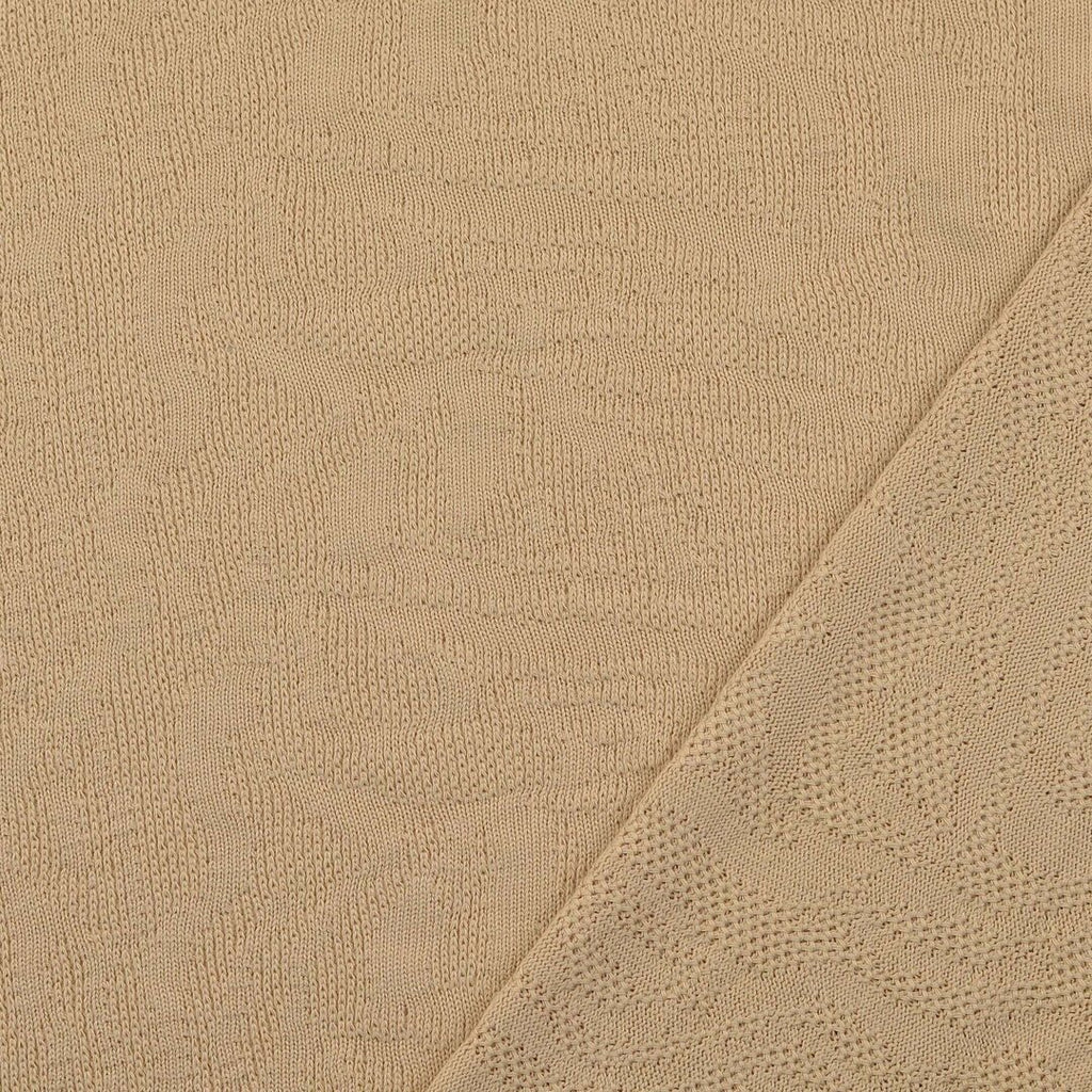 Baumwoll Strick "Struktur" - sand