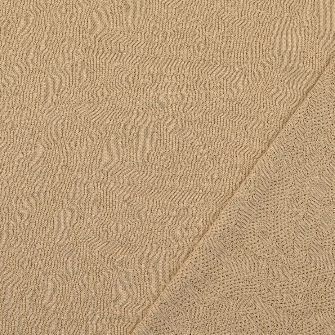 Baumwoll Strick "Struktur" - sand