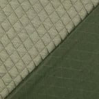 Jacquard Steppstoff Rauten dehnbar - oliv *Videovorstellung*