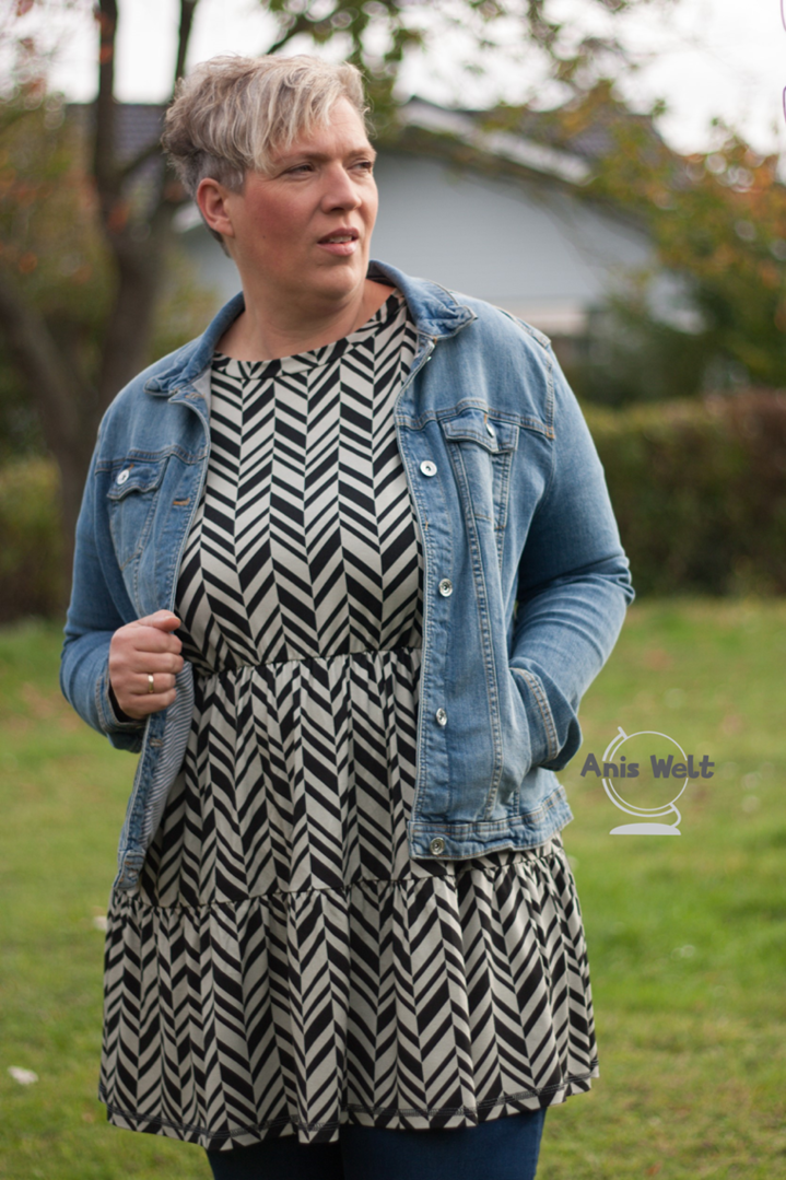 Ebook / Schnittmuster lillesol women No.50 Stufenkleid (Jersey) *mit Video Nähanleitung*