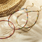 Kette pink orange mit kleinen Perlen / Beads Summer Boho