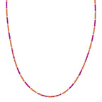 Kette pink orange mit kleinen Perlen / Beads Summer Boho