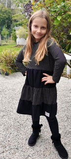 Ebook / Schnittmuster lillesol basics No.73 Stufenkleid (Jersey) *mit Video-Nähanleitung*