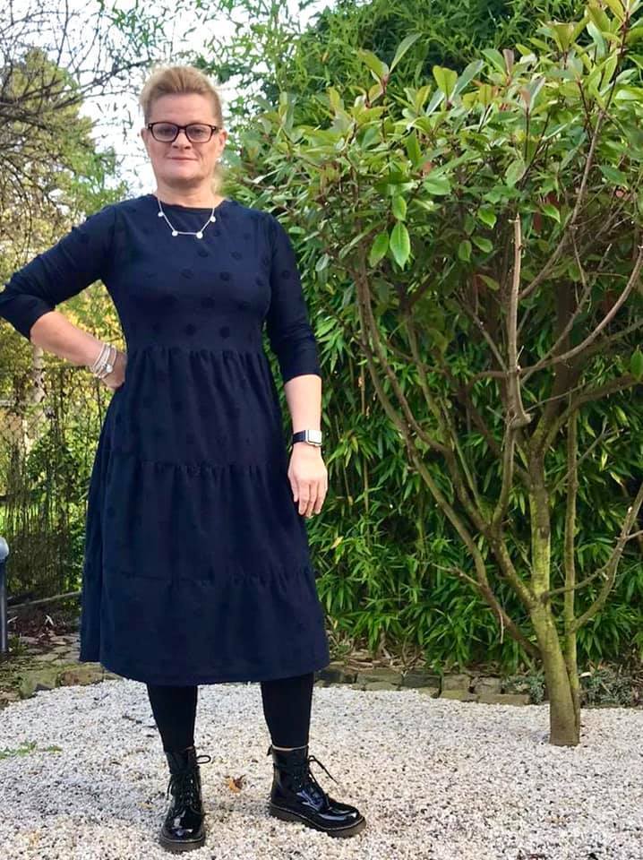 Ebook / Schnittmuster lillesol women No.50 Stufenkleid (Jersey) *mit Video Nähanleitung*