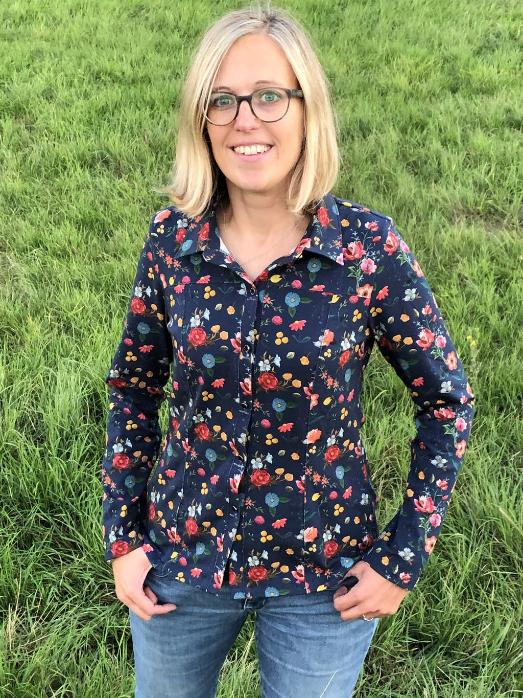 Designbeispiel: lillesol women No.57 Jerseybluse Leanna