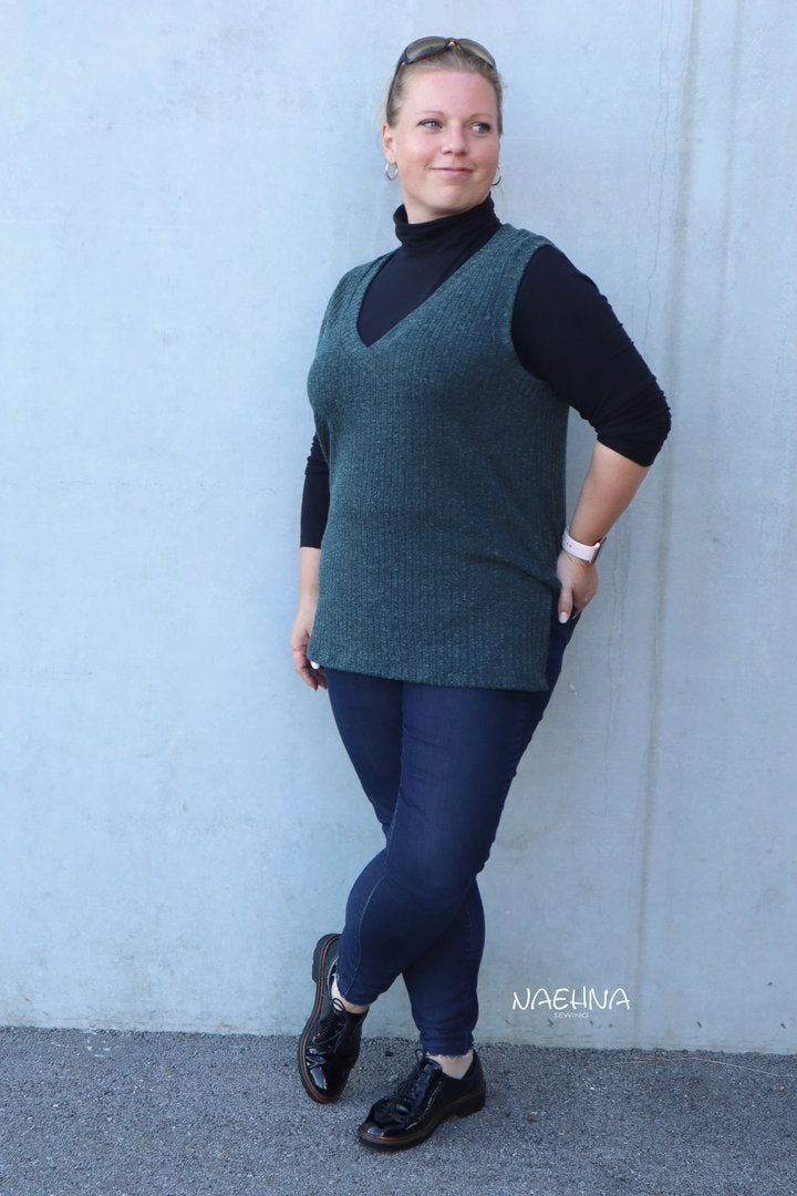 Ebook / Schnittmuster lillesol women No.67 Pullunder & Kleid "Tira" *mit Video Nähanleitung*