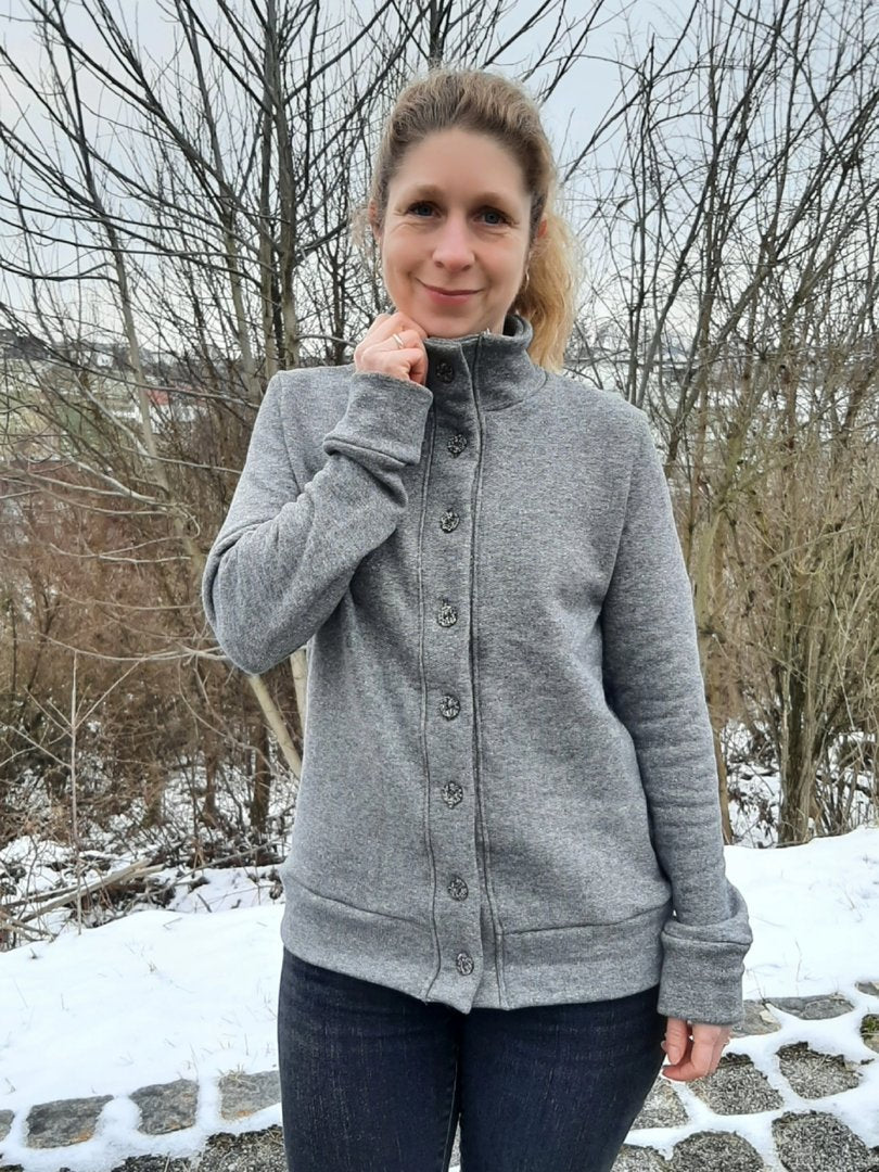 Ebook / Schnittmuster lillesol women No.68 Cardigan "Viga" *mit Video Nähanleitung*