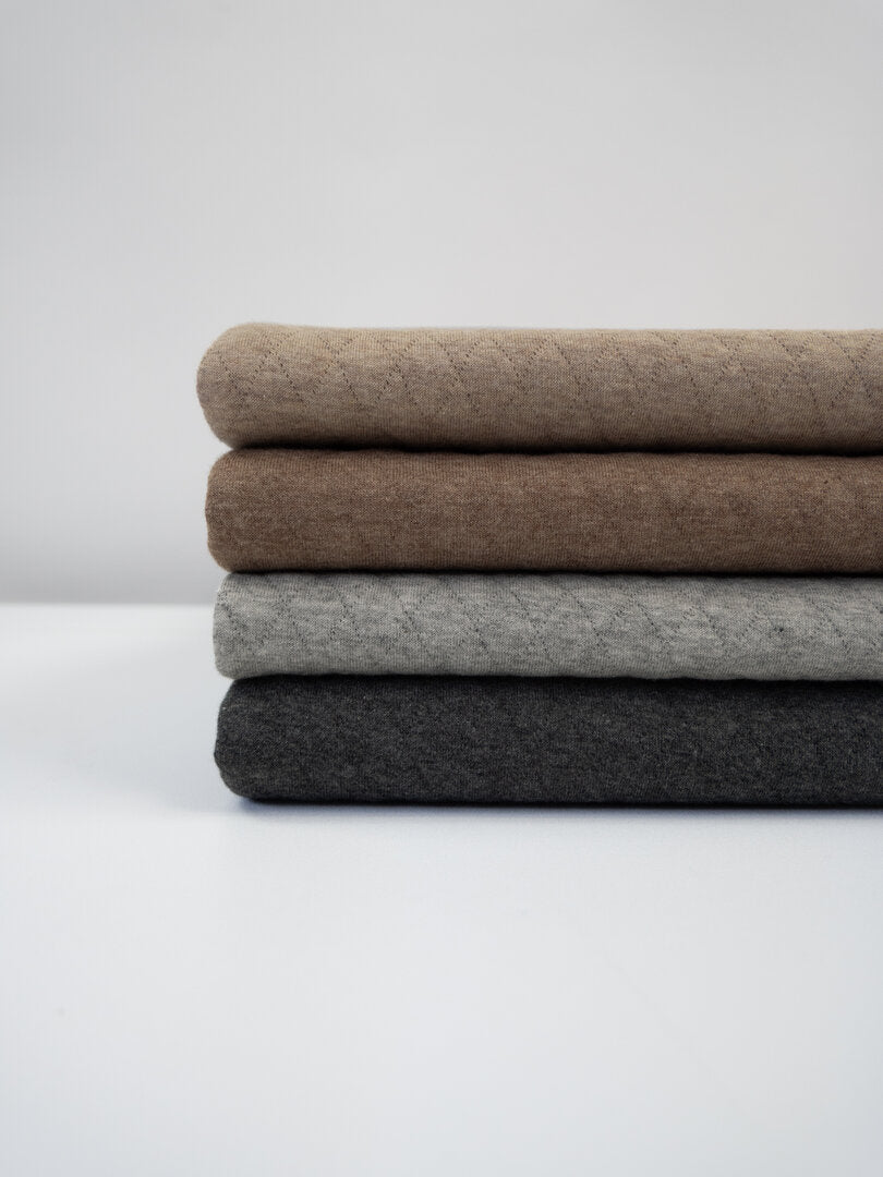Rauten-Stepp Sweat "Anni" Swafing - mauve uni