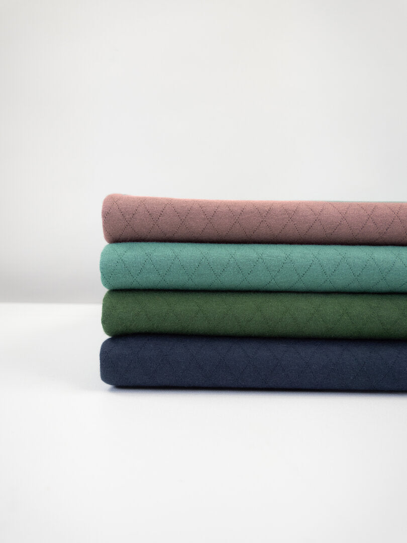 Rauten-Stepp Sweat "Anni" Swafing - mauve uni