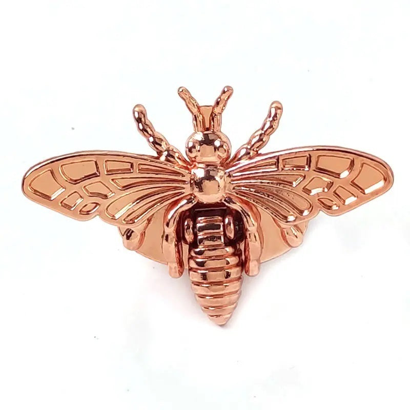 Taschenverschluss Biene - rosegold