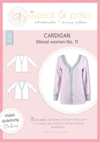 Papierschnittmuster lillesol women No.11 Cardigan *mit Video-Nähanleitung* ✂✂✂