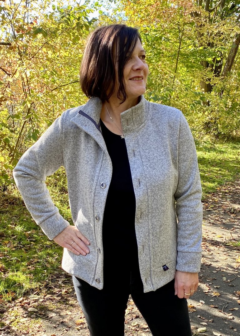 Designbeispiel: lillesol women No.68 Cardigan "Viga" mit Video-Nähanleitung