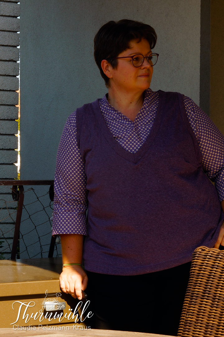 Designbeispiel: lillesol women No.67 Pullunder & Kleid "Tira"