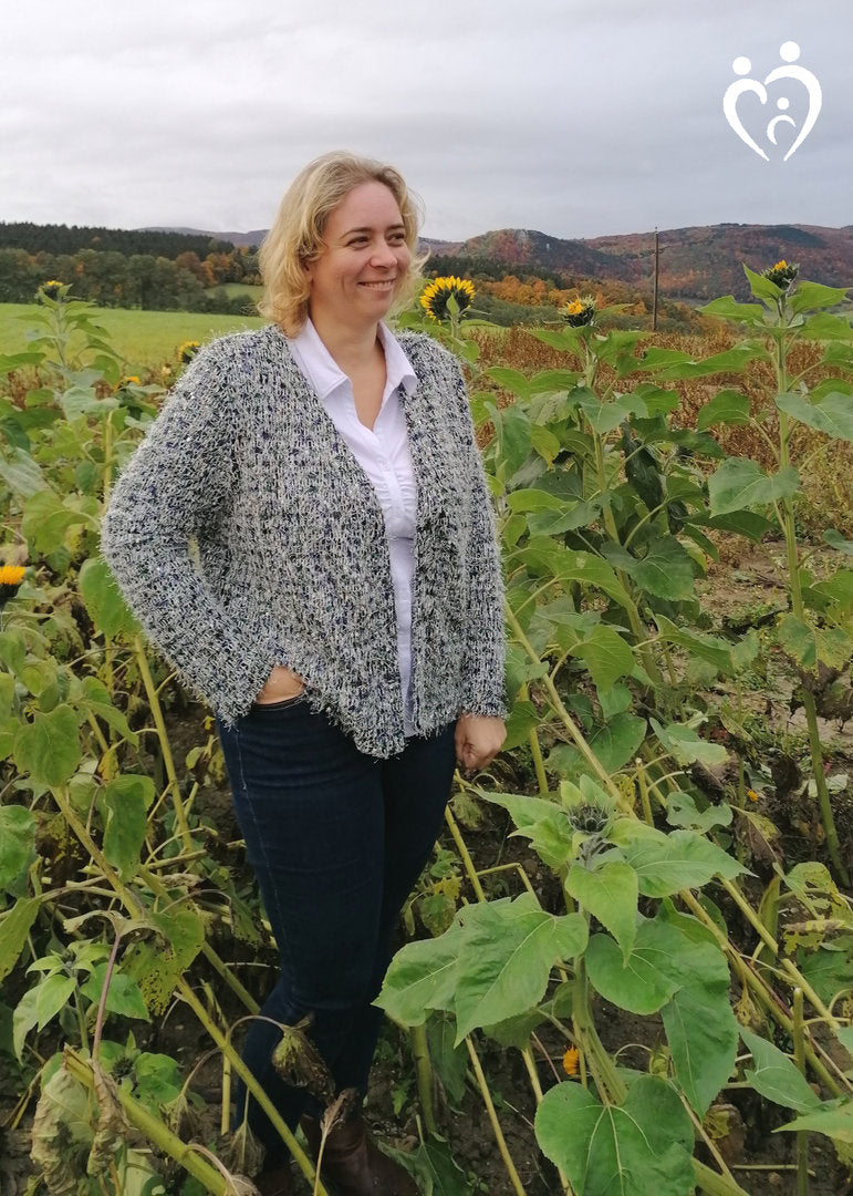 Designbeispiel: lillesol women No.59 Basic-Strickjacke