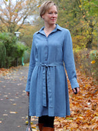 Lyocell gewaschen - jeansoptik mittelblau