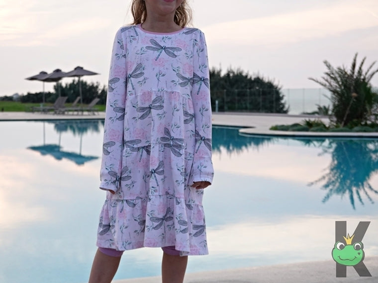 Ebook / Schnittmuster lillesol basics No.73 Stufenkleid (Jersey) *mit Video-Nähanleitung*