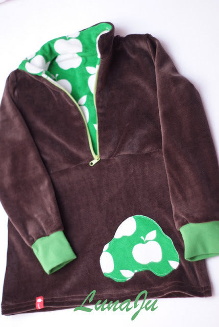 Ebook / Schnittmuster lillesol basic No.23 Fleece-Pulli
