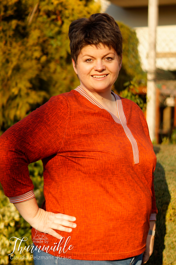 Designbeispiel: lillesol women No.53 Shirt mit Knopfleiste