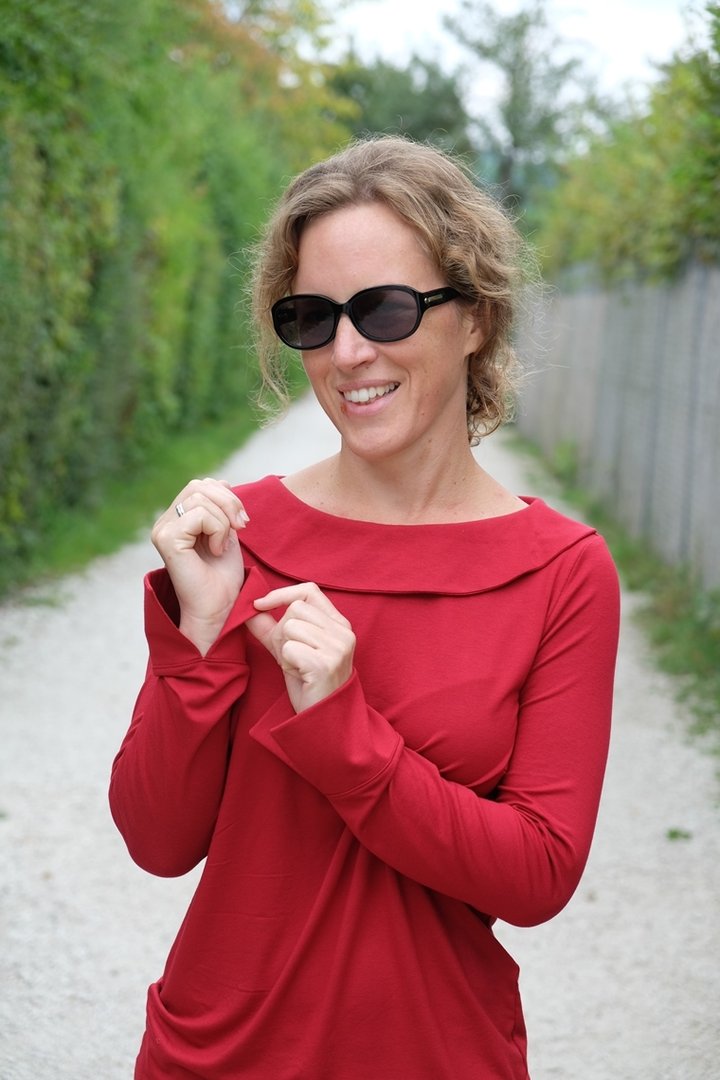 Designbeispiel: lillesol women No.47 Shirt mit Uboot-Kragen
