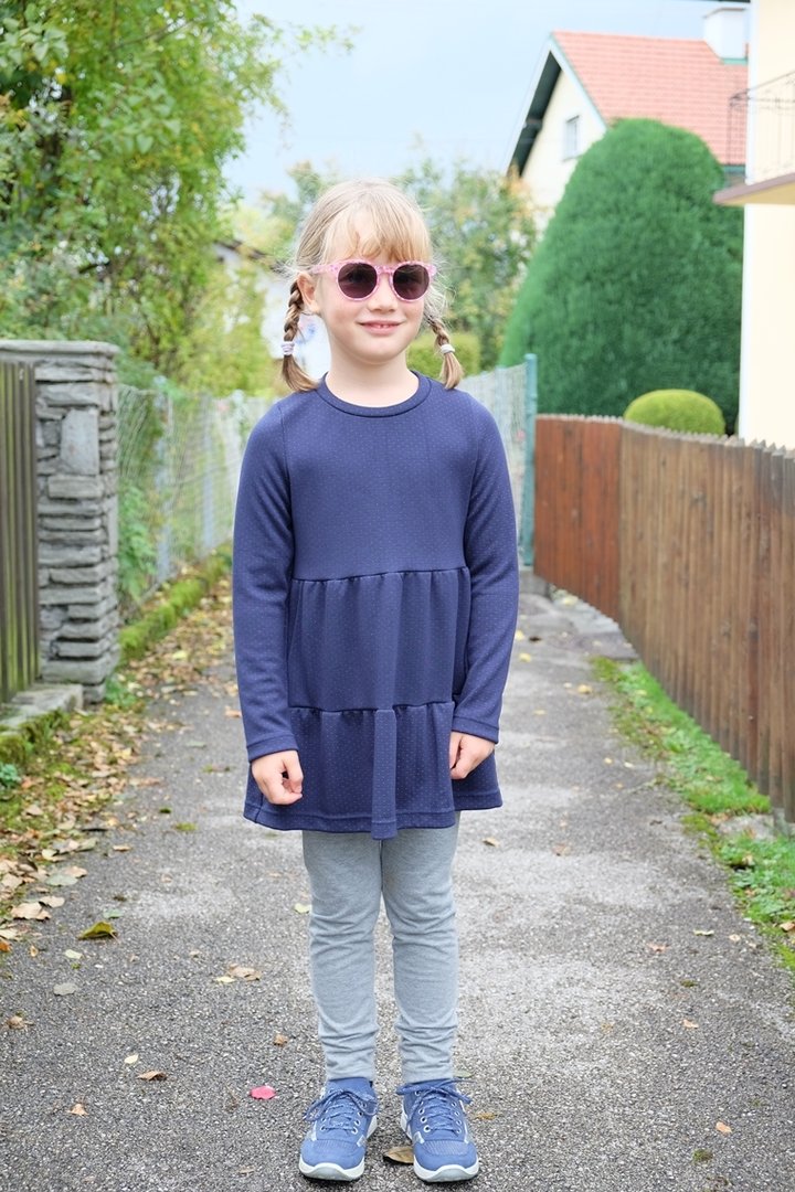 Ebook / Schnittmuster lillesol basics No.73 Stufenkleid (Jersey) *mit Video-Nähanleitung*