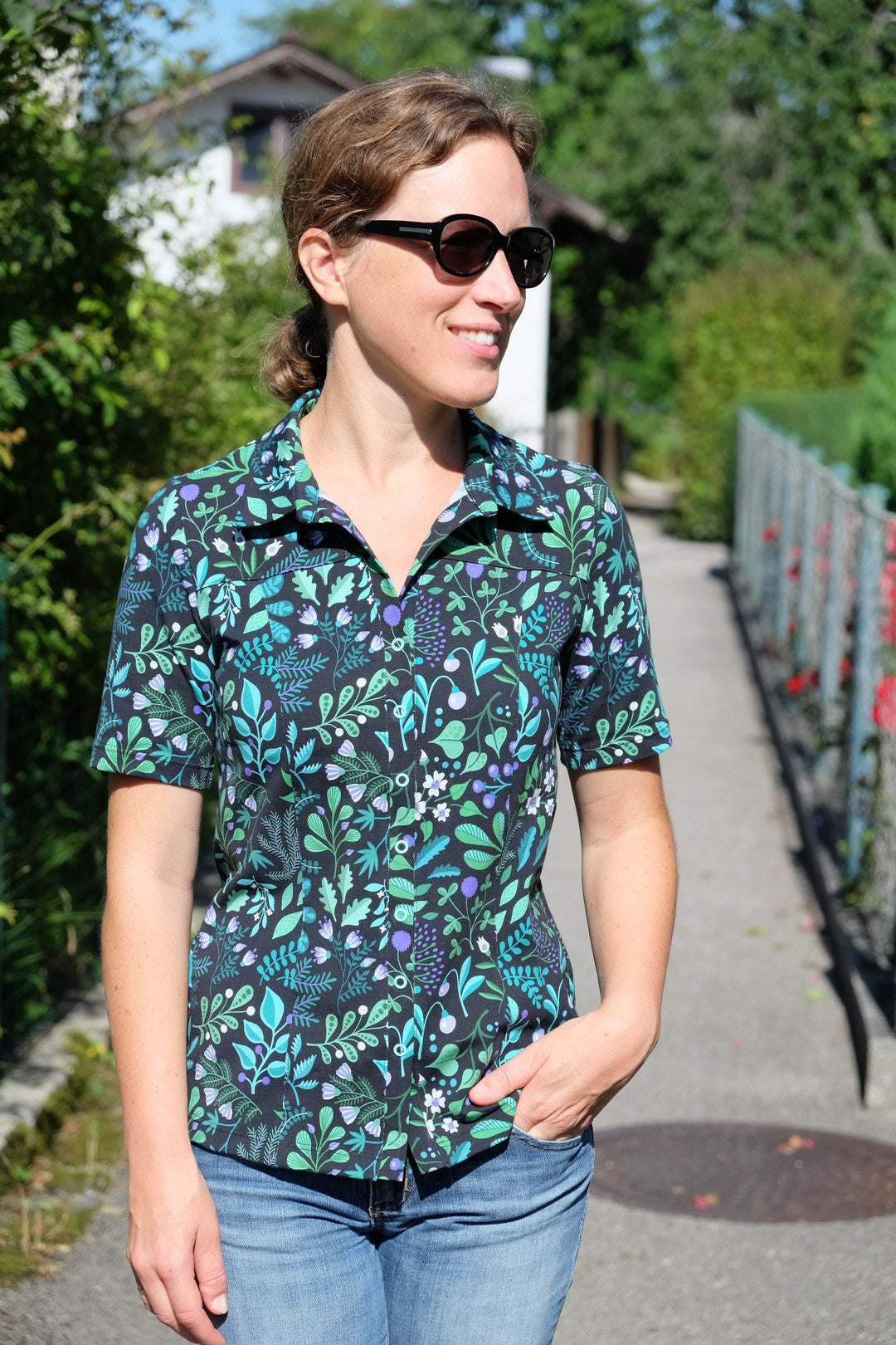 Designbeispiel: lillesol women No.57 Jerseybluse Leanna