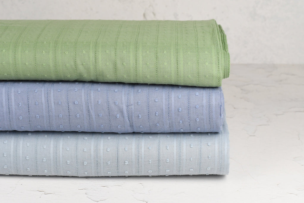 Baumwoll-Voile Dobby - jeansblau - Reststück 1,8M