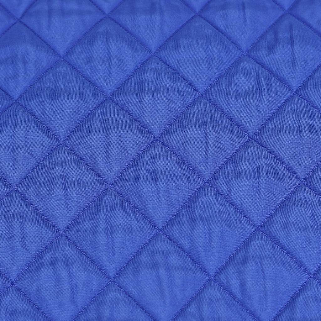 Steppstoff Rauten dehnbar - royalblau